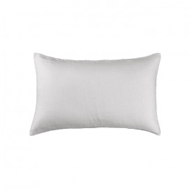 Housse de coussin rectangulaire 30 x 40 cm en lin lavé uni Petit Lait