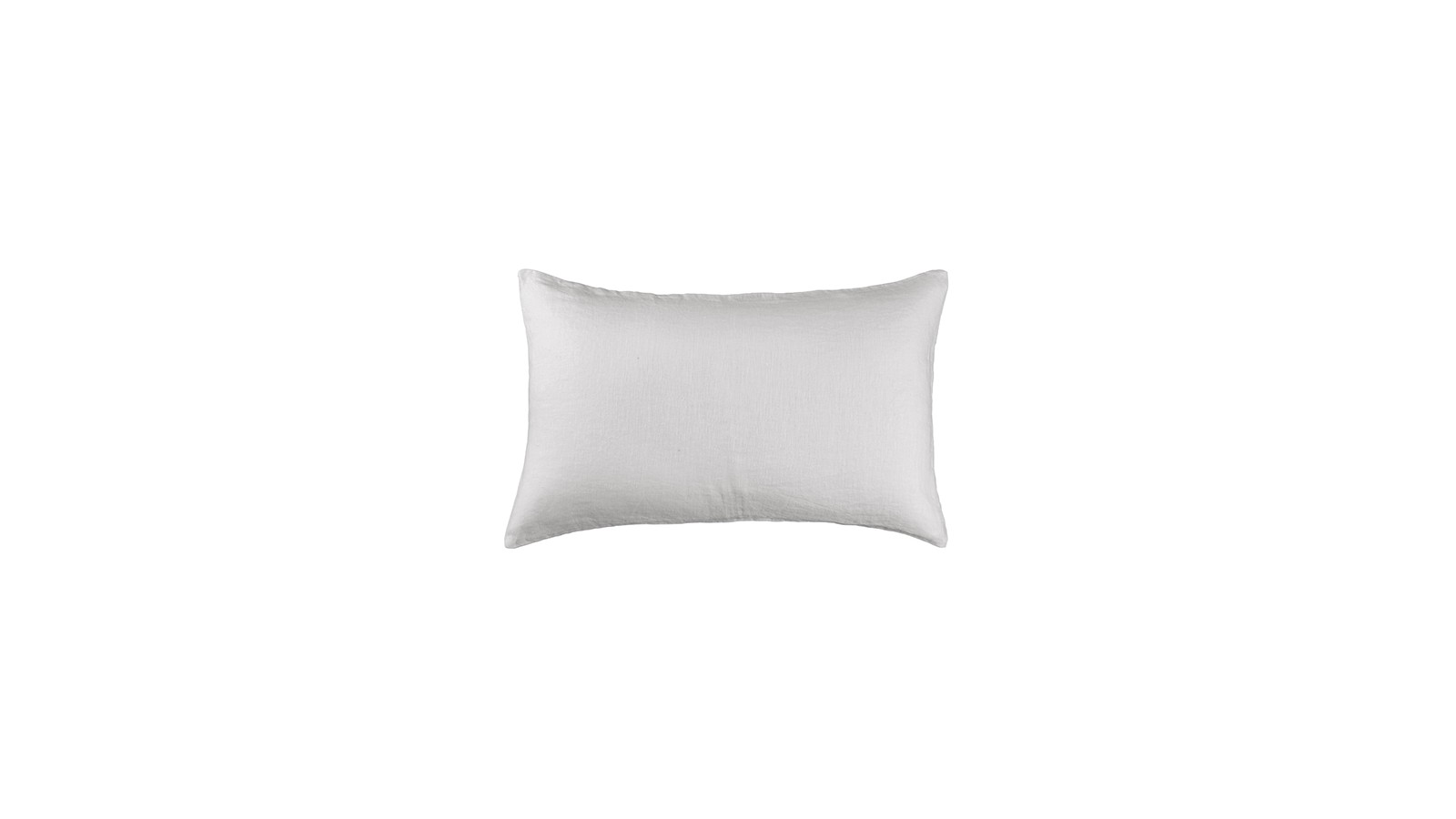 Housse de coussin rectangulaire 30 x 40 cm en lin lavé uni Petit Lait