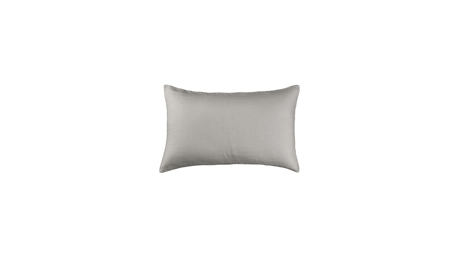 Housse de coussin rectangulaire 30 x 40 cm en lin lavé uni Argile