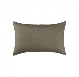 Housse de coussin rectangulaire 30 x 40 cm en lin lavé uni Vert De Terre