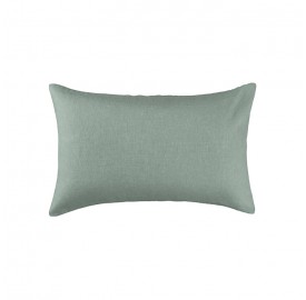 Housse de coussin rectangulaire 30 x 40 cm en lin lavé uni Vert Céladon