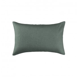 Housse de coussin rectangulaire 30 x 40 cm en lin lavé uni Vert Eucalyptus