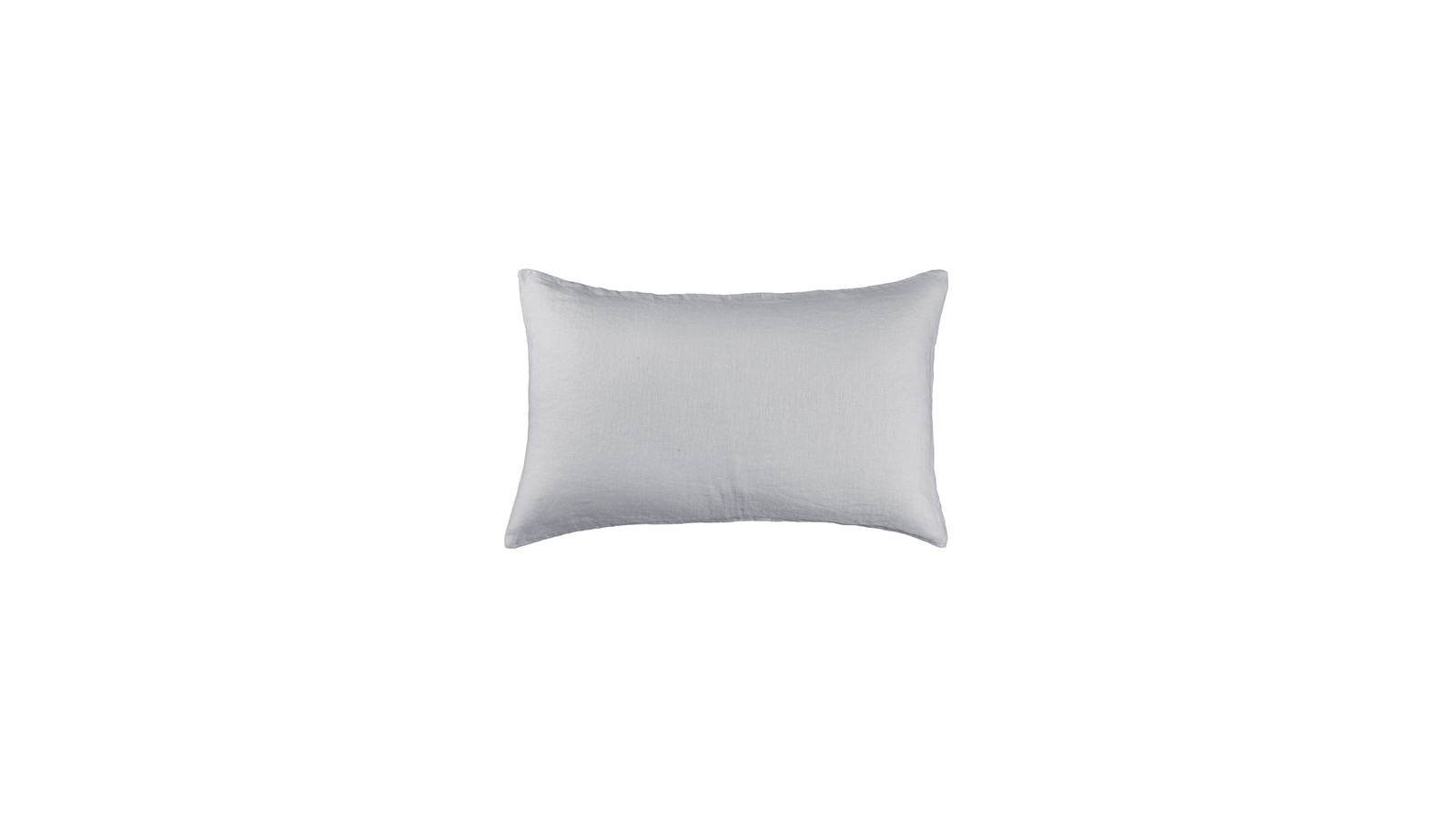 Housse de coussin rectangulaire 30 x 40 cm en lin lavé uni Gris Buée