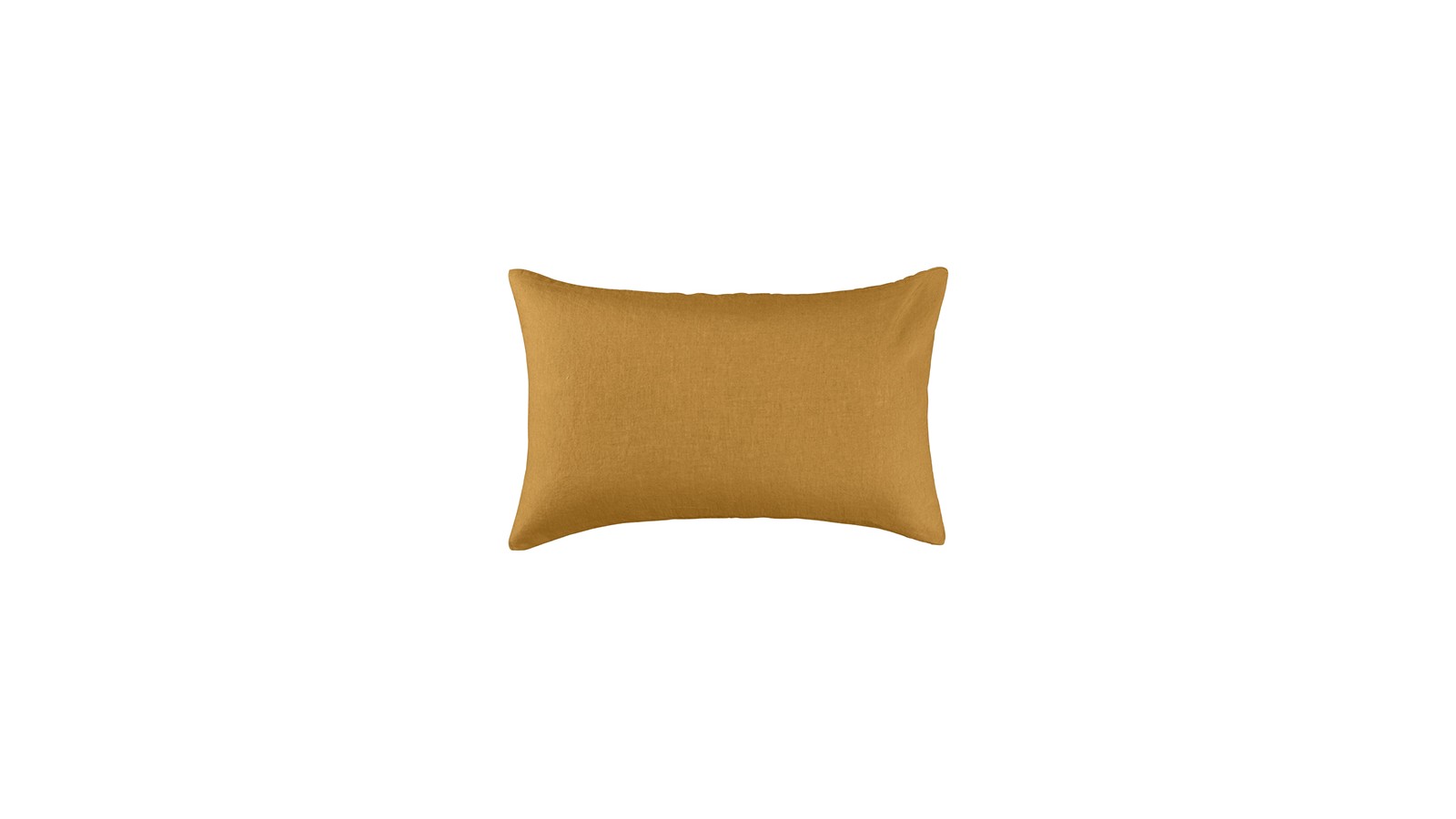 Housse de coussin rectangulaire 30 x 40 cm en lin lavé uni Jaune Pépite