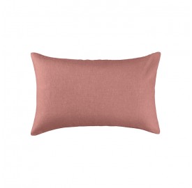 Housse de coussin rectangulaire 30 x 40 cm en lin lavé uni Rose Boudoir