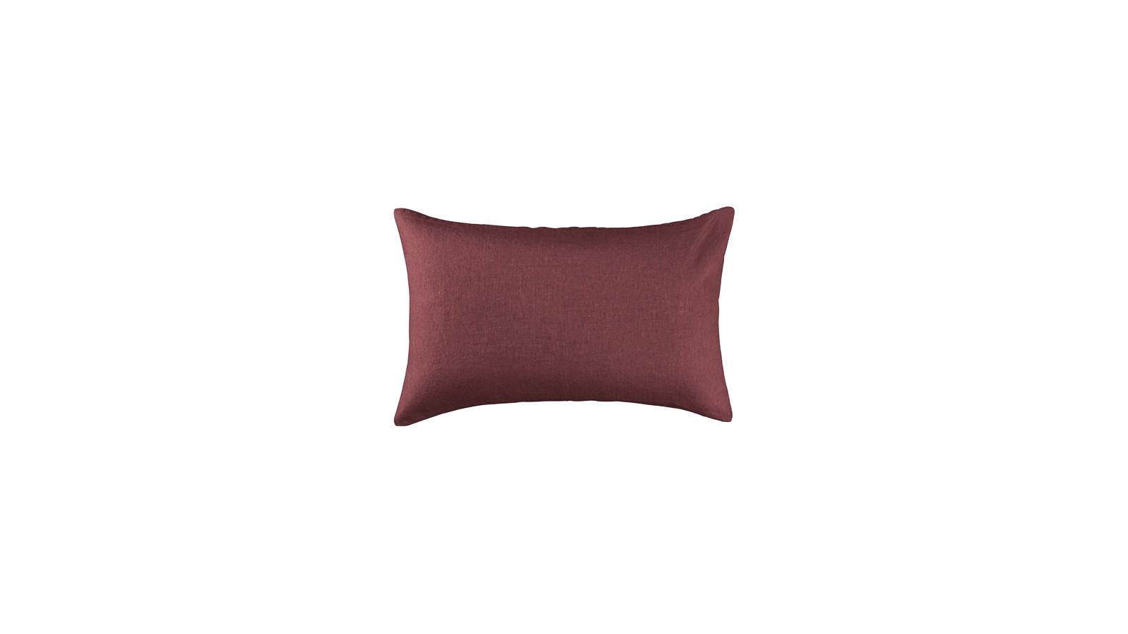 Housse de coussin rectangulaire 30 x 40 cm en lin lavé uni Rose Tomette