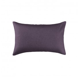 Housse de coussin rectangulaire 30 x 40 cm en lin lavé uni Vieille Prune