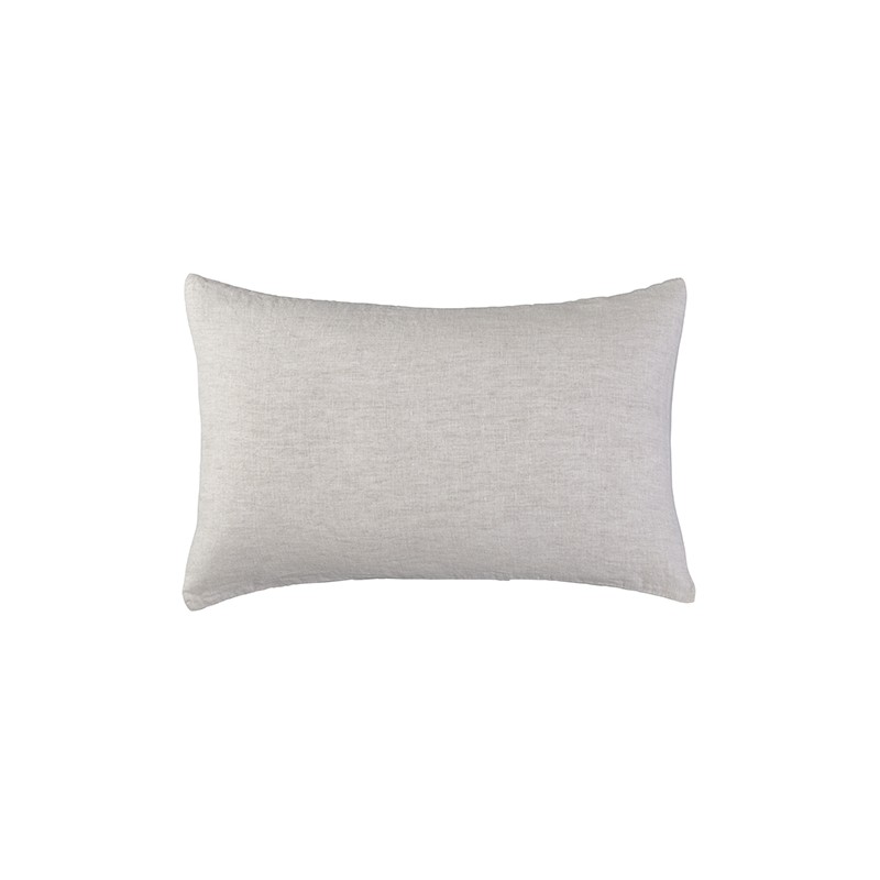 Housse de coussin rectangulaire 30 x 40 cm en lin lavé chambray Lin Housse de coussin rectangulaire 30 x 40 cm en lin lavé chambray Lin