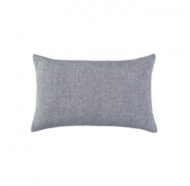 Housse de coussin rectangulaire 30 x 40 cm en lin lavé chambray Charbon