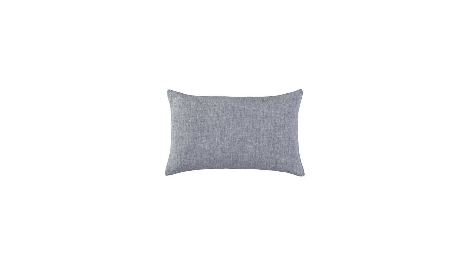 Housse de coussin rectangulaire 30 x 40 cm en lin lavé chambray Charbon