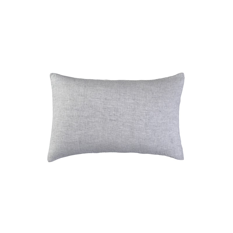 Housse de coussin rectangulaire 30 x 40 cm en lin lavé chambray Pierre