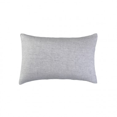 Housse de coussin rectangulaire 30 x 40 cm en lin lavé chambray Pierre