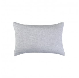 Housse de coussin rectangulaire 30 x 40 cm en lin lavé chambray Rayure Colette Denim