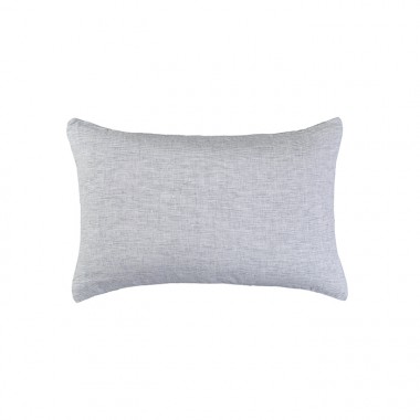 Housse de coussin rectangulaire 30 x 40 cm en lin lavé chambray Rayure Colette Denim