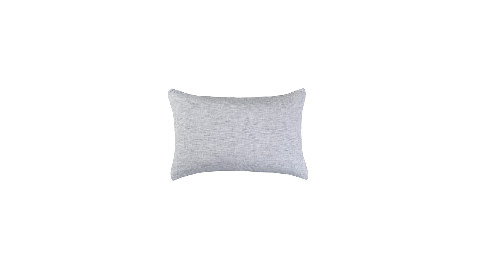 Housse de coussin rectangulaire 30 x 40 cm en lin lavé chambray Rayure Colette Denim