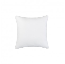 Housse de coussin carré 45 x 45 cm en lin lavé uni Blanc Optique