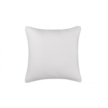 Housse de coussin carré 45 x 45 cm en lin lavé uni Petit Lait