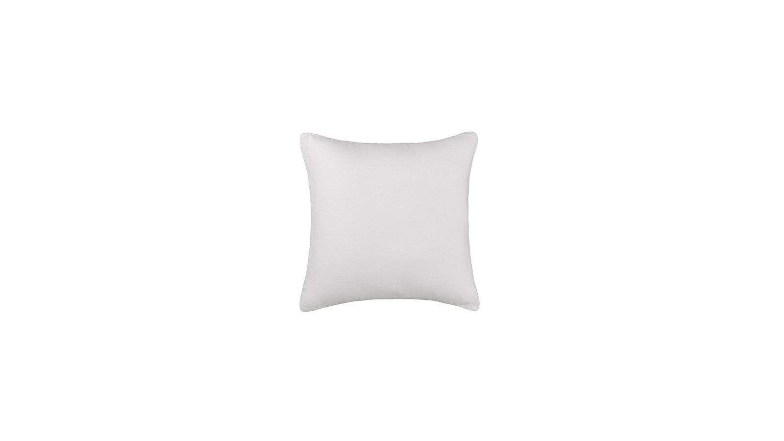 Housse de coussin carré 45 x 45 cm en lin lavé uni Petit Lait