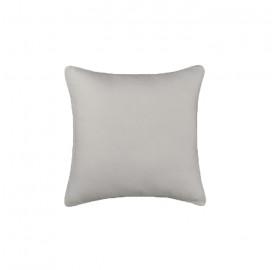 Housse de coussin carré 45 x 45 cm en lin lavé uni Argile