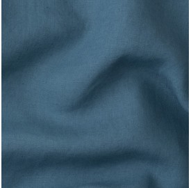 Lin lavé uni Bleu Pétrole