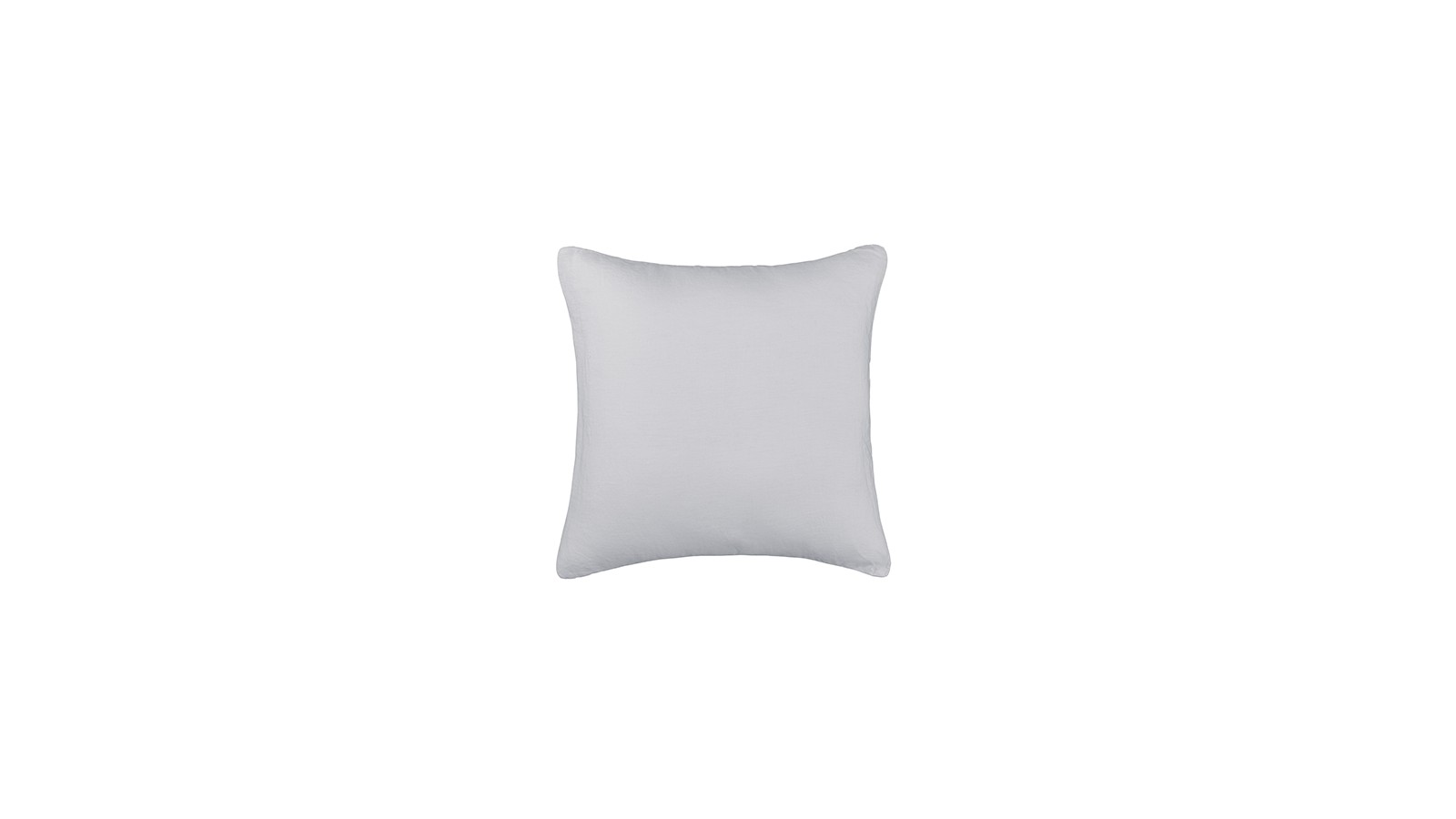 Housse de coussin carré 45 x 45 cm en lin lavé uni Gris Buée