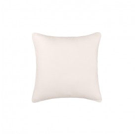 Housse de coussin carré 45 x 45 cm en lin lavé uni Rose Yogourt