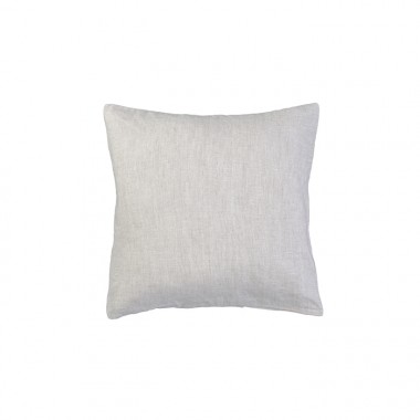 Housse de coussin carré 45 x 45 cm en lin lavé chambray Lin