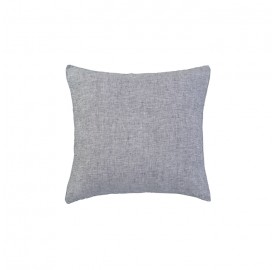 Housse de coussin carré 45 x 45 cm en lin lavé chambray Charbon