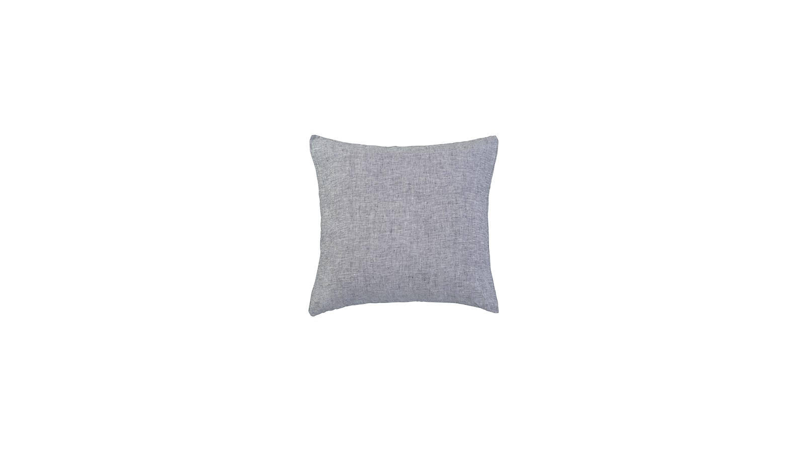 Housse de coussin carré 45 x 45 cm en lin lavé chambray Charbon